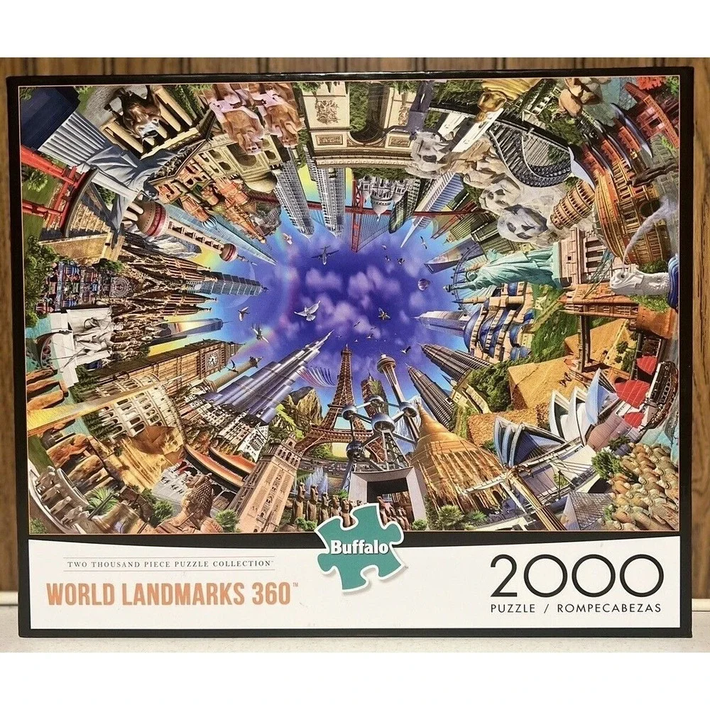 Buffalo Games World Landmarks 360 Jigsaw Puzzle 2000 Pieces family fun gifts